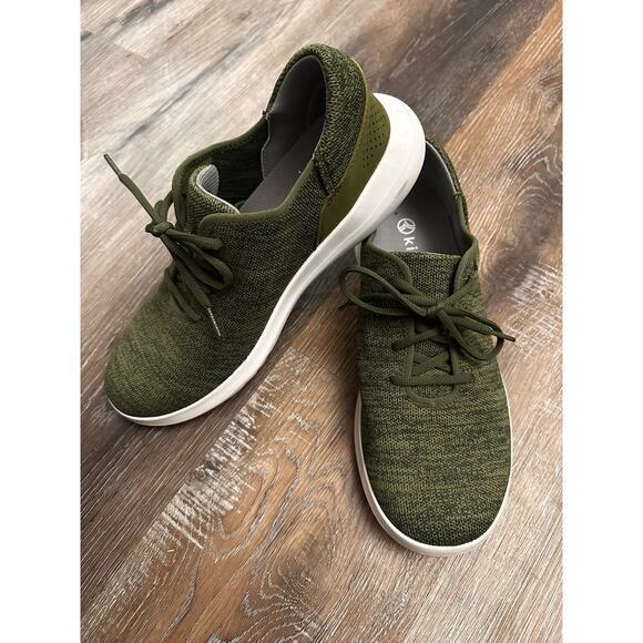 KIZIK Other - Kizik Madrid Eco Knit Mens Shoes - Olive Green Hands Free Sneakers - Sz: 10